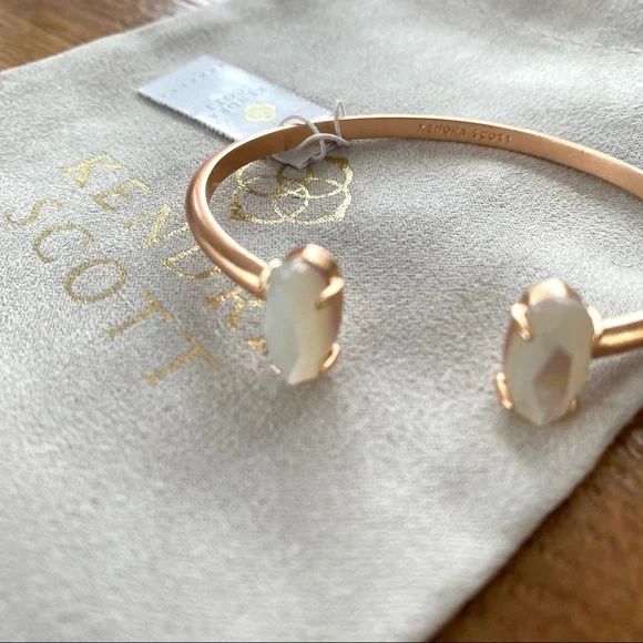NWT Kendra Scott 14k rosegold mother of pearl bracelet - Picture 3 of 7